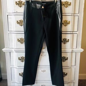 Marc New York Black Faux Leather Pants Wom…